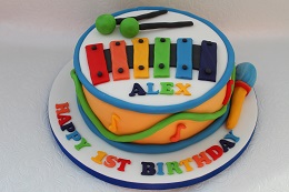 music themed birthday cake